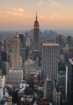 Φωτοταπετσαρία τοίχου με θέμα το Empire State Building. Empire Sunset